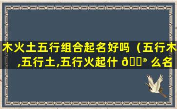 木火土五行组合起名好吗（五行木,五行土,五行火起什 💮 么名字）